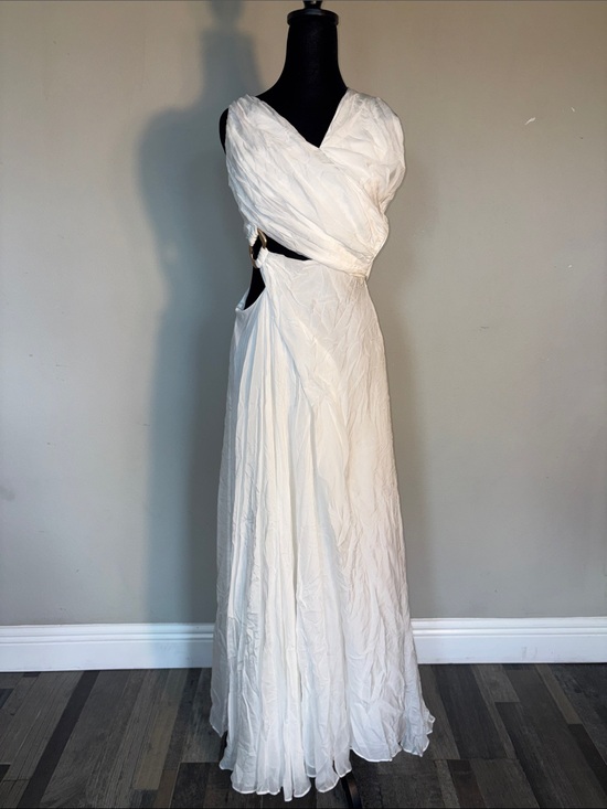 cult gaia Dresses & Skirts - cult gaia White Draped Cutout Maxi Dress